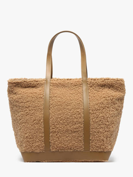 Schoudertas Le Cabas L Shearling En Leder Vanessa bruno Bruin cabas 15V40409 ander zicht 4